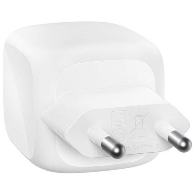 Belkin WCH019KQ1MWH B6 BoostCharge Pro Caricabatterie da rete GaN 50 W Ricarica rapida 2 x USB C colore Bianco