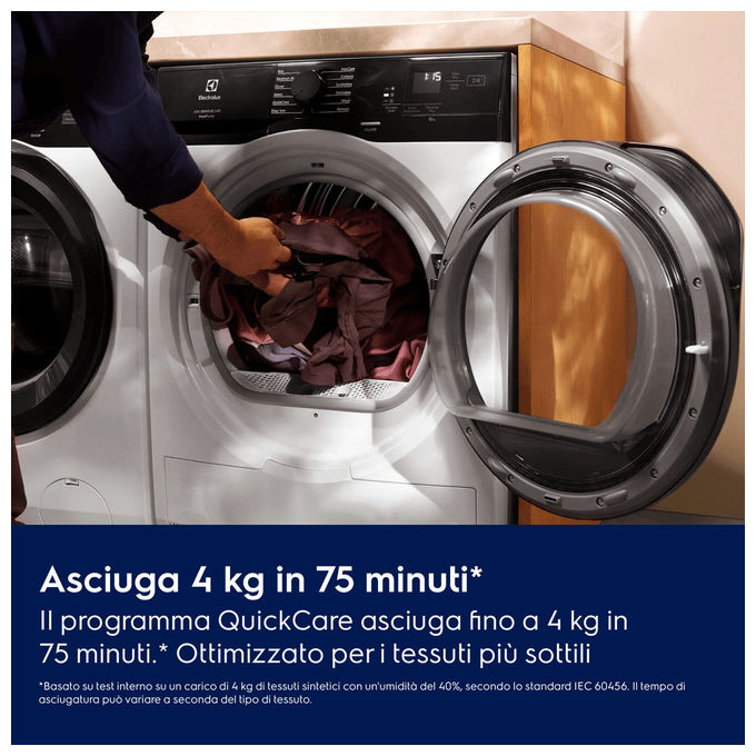 Electrolux 916 002 303 GentleCare Asciugatrice Caricamento frontale 8 Kg Classe C Pompa di calore Inverter EasyClean (85x60x64 cm) colore Bianco