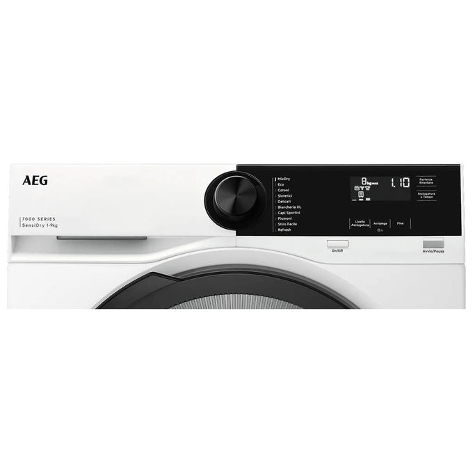 AEG 916900890 Serie 7000 Asciugatrice Caricamento frontale 9 Kg Classe C Pompa di calore MixDry SensiDry (59.6x63.8x85 cm) colore Bianco