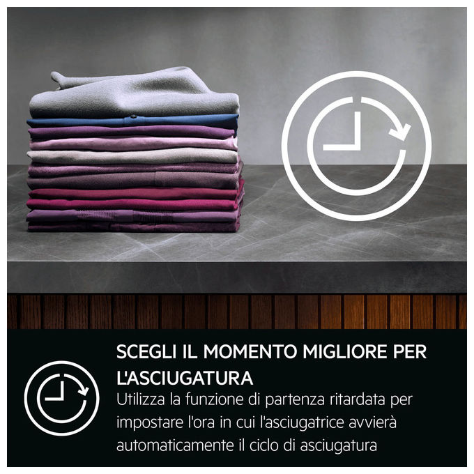 AEG 916900890 Serie 7000 Asciugatrice Caricamento frontale 9 Kg Classe C Pompa di calore MixDry SensiDry (59.6x63.8x85 cm) colore Bianco