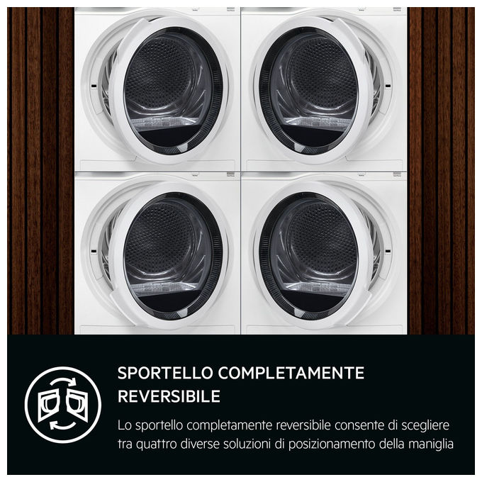 AEG TR7HG9C Serie 7000 Asciugatrice Pompa di Calore 9 Kg Classe C SensiDry MixDry 64 dB (85x60x64 cm) colore Bianco