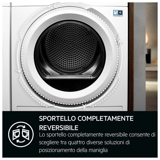 AEG TR7HG9C Serie 7000 Asciugatrice Pompa di Calore 9 Kg Classe C SensiDry MixDry 64 dB (85x60x64 cm) colore Bianco