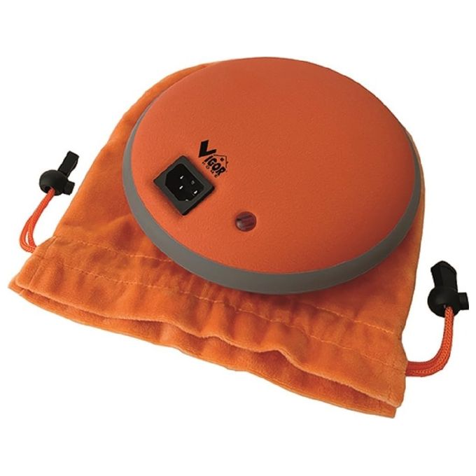 Vigor 9795420 Dotty Termoforo Elettrico Universale 550W Riscaldamento Rapido 8 min Timer Spegnimento Automatico colore Acciaio Orange