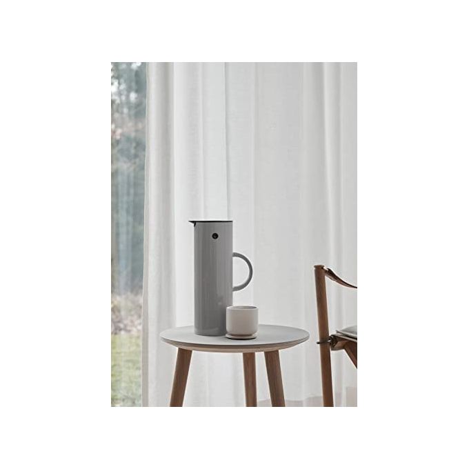 Stelton EM77 HELLGRAU EM77 Termos e Recipiente Isotermico 1 L in Vetro e ABS con Chiusura a Scatto e Tappo a Bilanciere colore Grigio
