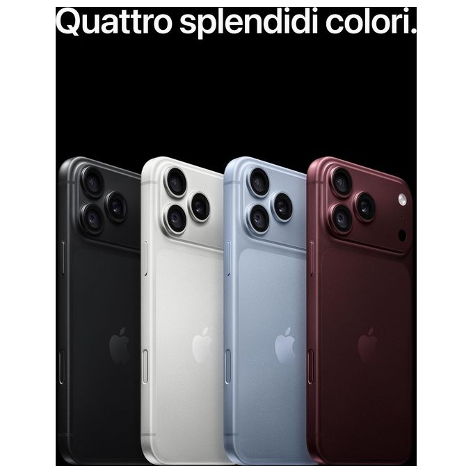 Apple MJY24QL-A iPhone 18 Pro Max Smartphone 2 TB 6.9'' OLED 120 Hz 3 Fotocamere 48 MP 48 MP 48 MP Fotocamera Frontale 18 MP 5G Wi-Fi 7 Nero