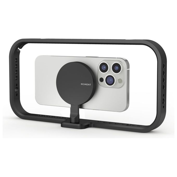 Moment 107-027-M Mobile Filmmaker Cage per MagSafe Compatibile iPhone 12 13 Alluminio Punti Attacco Cold Shoe 1-4''-20 3-8''-16 colore Nero