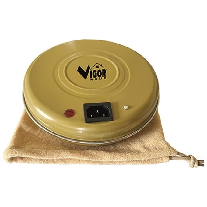 Vigor 9795415 Dino Scaldino Elettrico Ricaricabile Portatile 550 W diametro 19 cm autonomia 3 ore colore Giallo