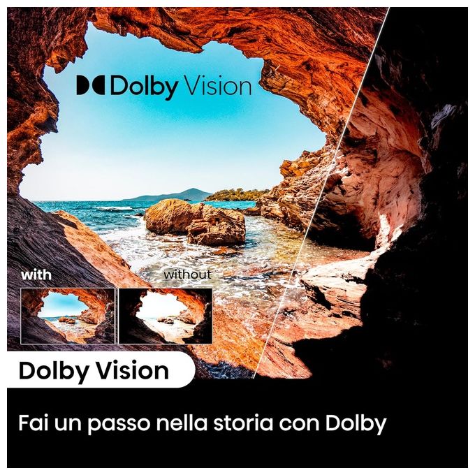 Hisense 50A69Q Smart TV 50'' 4K Ultra HD LED VIDAA U8 Dolby Vision HDR10+ AirPlay2 colore Nero