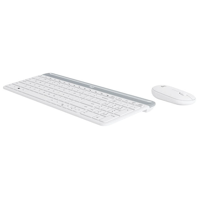 Logitech 920-009189 MK470 Slim Combo Kit Tastiera e Mouse Wireless QWERTZ Tedesco Silenzioso colore Bianco