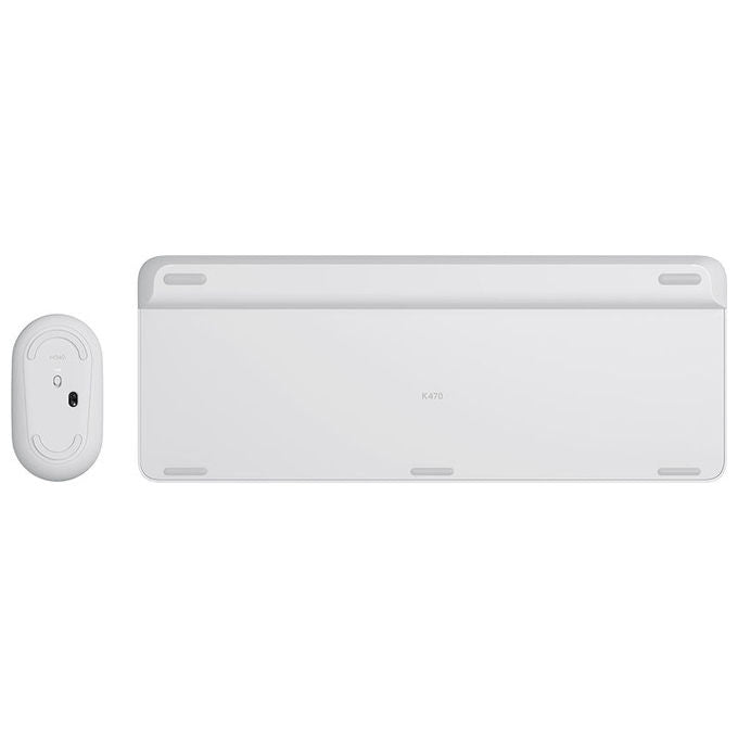 Logitech 920-009189 MK470 Slim Combo Kit Tastiera e Mouse Wireless QWERTZ Tedesco Silenzioso colore Bianco