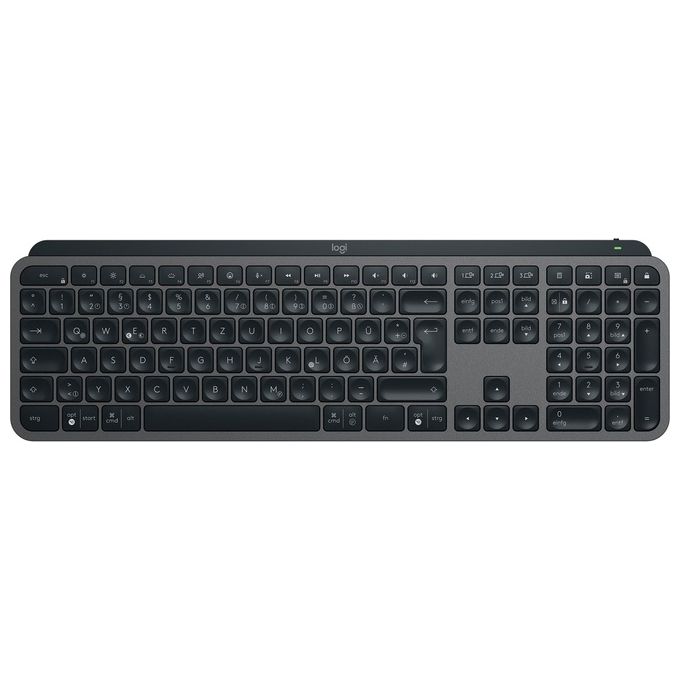 Logitech Tastiera Wireless MX Keys S QWERTZ Illuminata Grafite
