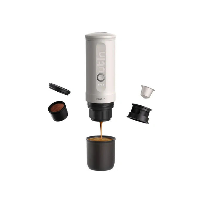 Outin OTEM-01-PW Macchina da caffe' espresso nano bianco perla