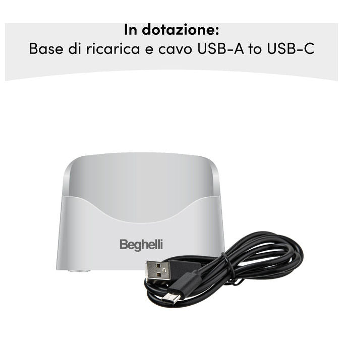 Beghelli 9201N SLV30N GPS Plus Telefono Cellulare per Anziani Tasto SOS GPS Wi-Fi Dual SIM Display 2.8'' colore Grigio