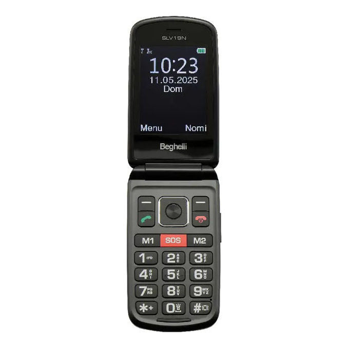Beghelli 9205N Salvalavita Phone SLV19N ECO Cellulare per Anziani Tasto SOS Display 2.8'' Dual SIM Radio FM colore Nero