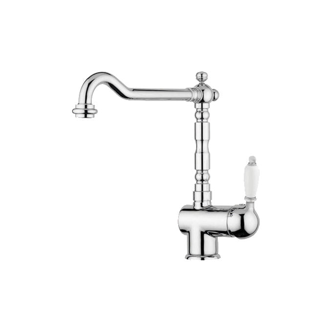 CM 9209MISCCRM ACQUAMIX Miscelatore da Cucina Rustico con Canna Girevole e Leva in Ceramica colore Cromato