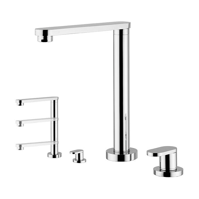 CM 9230 MISCCRM ACQUAMIX Miscelatore cucina con comando remoto e canna abbattibile sottofinestra colore Cromato