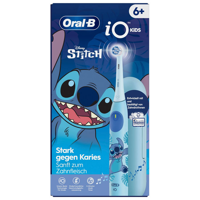 Oral-B IOKIDSTITCH6 Oral-B iO Kids Stitch Spazzolino elettrico rotante 3 modalita' Timer musicale 2 minuti Sensore pressione Autonomia 7 giorni colore Blu