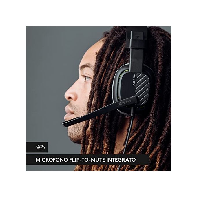 ASTRO Gaming 939-002057 A10 Gen 2 Cuffie Gaming Cablate Over-ear Microfono Unidirezionale Pieghevole Jack 3.5 mm colore Nero