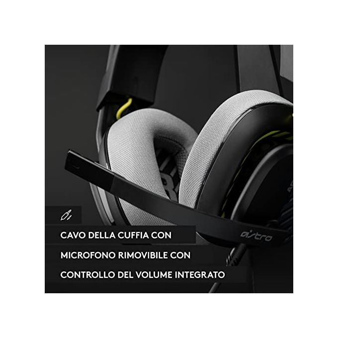 ASTRO Gaming 939-002057 A10 Gen 2 Cuffie Gaming Cablate Over-ear Microfono Unidirezionale Pieghevole Jack 3.5 mm colore Nero