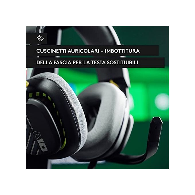 ASTRO Gaming 939-002057 A10 Gen 2 Cuffie Gaming Cablate Over-ear Microfono Unidirezionale Pieghevole Jack 3.5 mm colore Nero