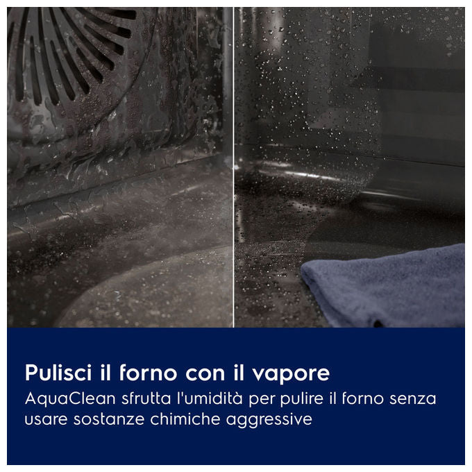 Electrolux 949 286 001 Serie 300 Forno da incasso Multifunzione 72 L Classe A+ Cottura ventilata Grill Scongelamento Pulizia AquaClean (59.4x59.4x56.8 cm) colore Acciaio inox