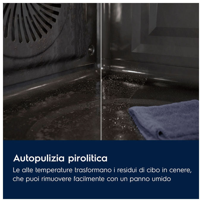Electrolux 949 288 048 PizzaExpert Series 700 Forno da incasso Multifunzione 72 L Classe A++ Funzione PizzaExpert Pulizia Pirolitica Wi-Fi (59.4x56.9x58.9 cm) colore Nero