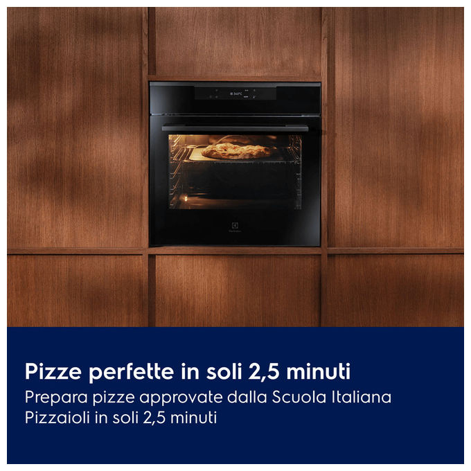 Electrolux 949 288 048 PizzaExpert Series 700 Forno da incasso Multifunzione 72 L Classe A++ Funzione PizzaExpert Pulizia Pirolitica Wi-Fi (59.4x56.9x58.9 cm) colore Nero