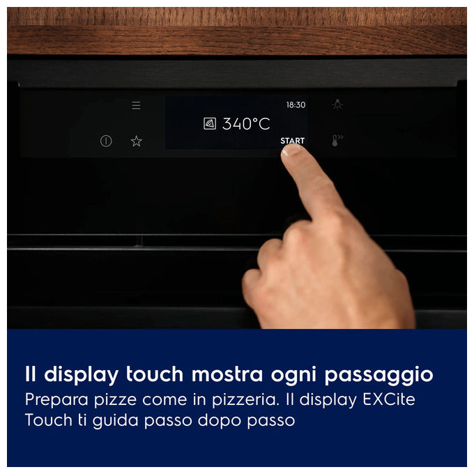 Electrolux 949 288 048 PizzaExpert Series 700 Forno da incasso Multifunzione 72 L Classe A++ Funzione PizzaExpert Pulizia Pirolitica Wi-Fi (59.4x56.9x58.9 cm) colore Nero