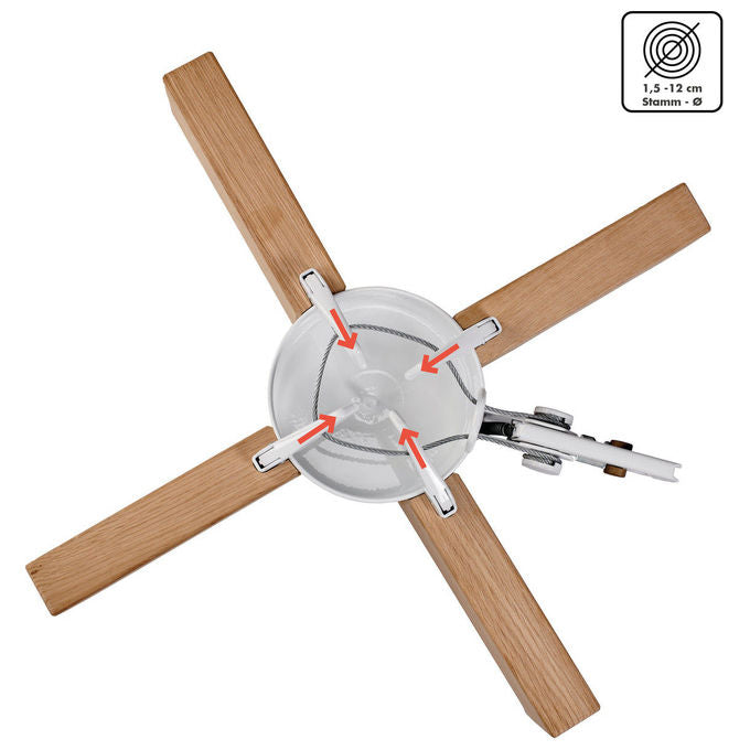 Krinner 95021 Supporto per Albero di Natale con Fissaggio a Picchetto Diametro Base 50 cm Peso 3,5 Kg colore Legno