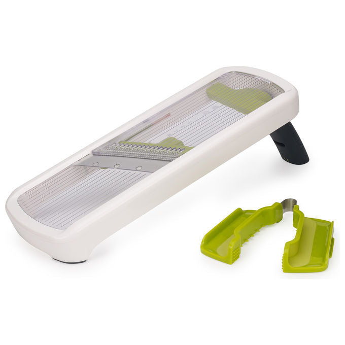 Joseph Joseph 20186 Mandolina Multi Grip con Impugnatura di Precisione Tre Stili di Presa Lame Affilate Regolabile su Tre Spessori di Fetta e Due di Julienne colore Bianco Verde