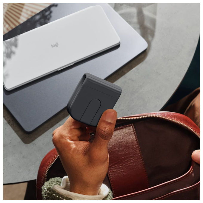 Logitech 910-007604 Mobi Fold Mouse Viaggio Ambidestro RF Wireless + Bluetooth 4000 DPI Touch Grafite