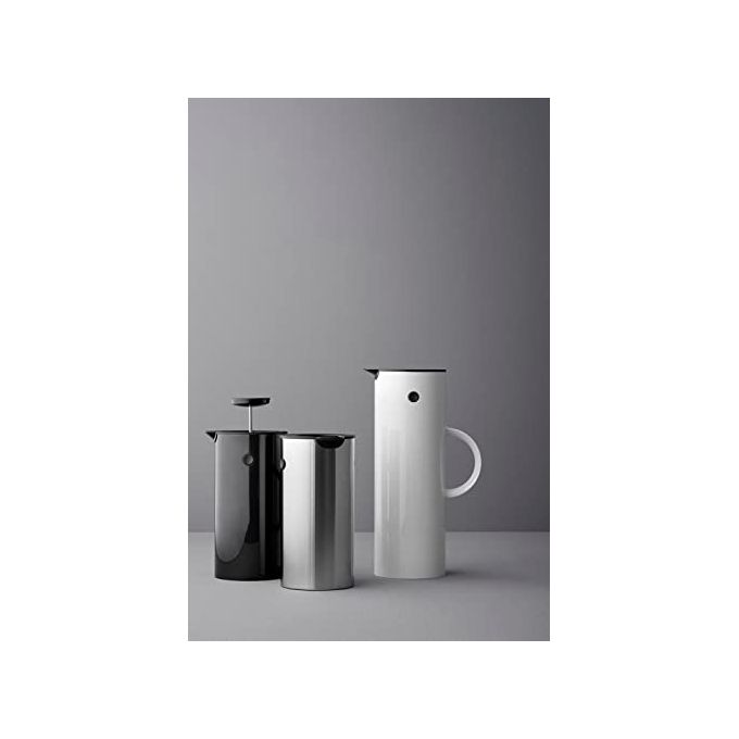 Stelton 5709846001268 960 Termoscan a doppia parete in vetro 1 L con tappo a leva e a vite colore Bianco