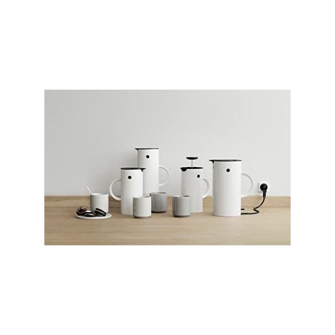 Stelton 5709846001268 960 Termoscan a doppia parete in vetro 1 L con tappo a leva e a vite colore Bianco