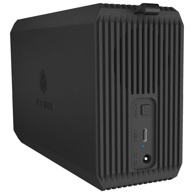 ICY BOX 61191 IB-RD3720-CU3 Box esterno HDD SSD con supporto RAID 0 e 1 USB tipo-C 5 Gbit-s colore Nero