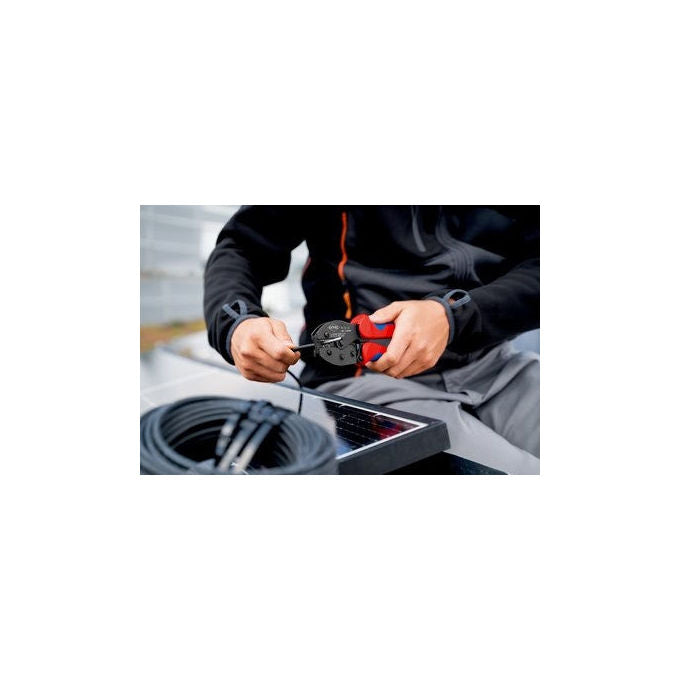 Knipex 97-52-42 PreciForce Crimpzange per connettori MC4 EVO2 4,0 - 6,0 mm² 220 mm colore Nero