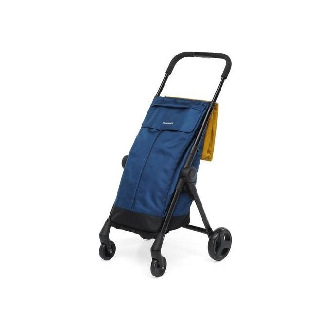 Foppapedretti 9702002504 Go Fast Carrello Portaspesa Pieghevole Leggero 46 L con Borsa Termica Rimovibile e Manubrio Regolabile colore Ocean