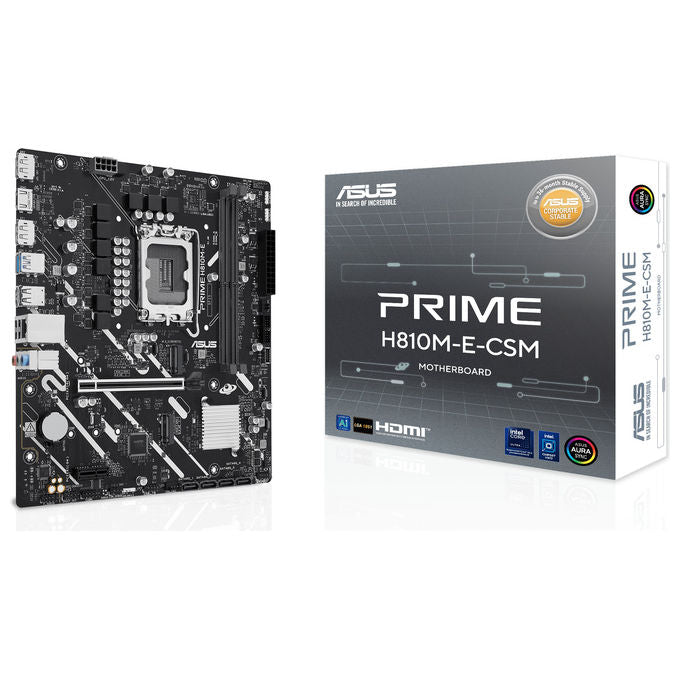 Asus 90MB1N20-M0EAYC PRIME Scheda madre H810M-E-CSM DDR5 128GB RAM 2x M.2 2x PCIe 4 porte SATA 1x HDMI 2x DisplayPort colore Nero