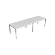 Toomax 211886 Golia Tavolo da giardino modulare 294x88x74 cm fino a 10 posti polipropilene effetto legno colore Bianco