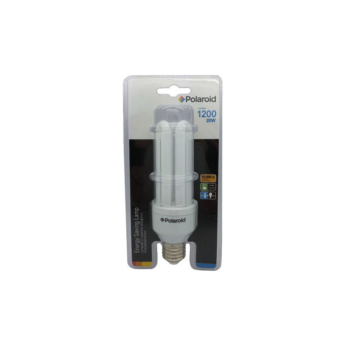 Polaroid 610-818948 Lampadina Basso Consumo 3U 20W 1200lm E27 2700K colore Giallo