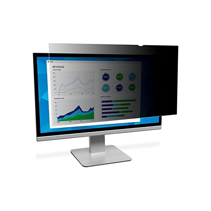 3M PF250W9B Filtro per la Privacy senza Bordi per Monitor 25'' 16:9 Micro-Louver Technology Antiriflesso Filtro Luce Blu Compatibile Touch Screen colore Nero