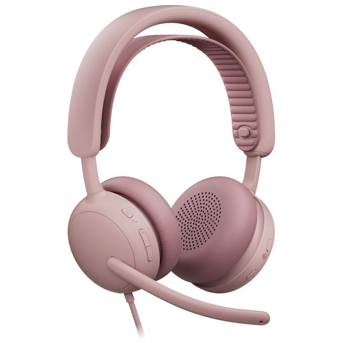 Logitech 981-001616 Zone Wired 2 Auricolare Cablato con Microfono Boom USB Type-C - USB Type-A Frequenza 20 - 20000 Hz Impedenza 36 ? colore Rosa