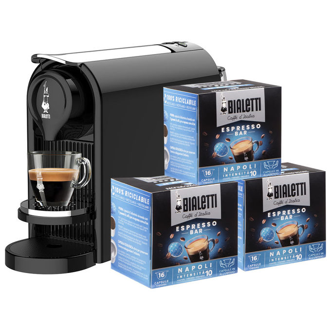 Bialetti 098150543 Gioia Plus Macchina da caffe' Capsule 0,5 L 20 bar 1200 W 48 Capsule Incluse colore Nero