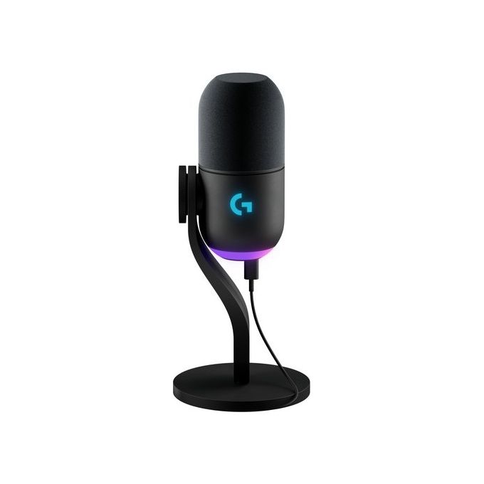 Logitech G 988-000569 Yeti GX Microfono da Tavolo Dinamico RGB Supercardioide 24 bit 96 kHz USB Nero