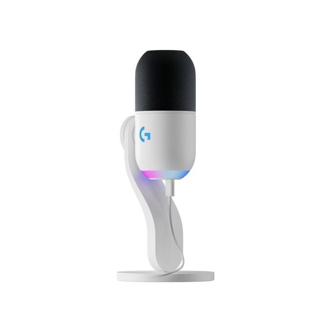 Logitech G 988-000576 Yeti GX Microfono USB Dinamico Supercardioide RGB LIGHTSYNC 96 kHz 24 bit colore Bianco