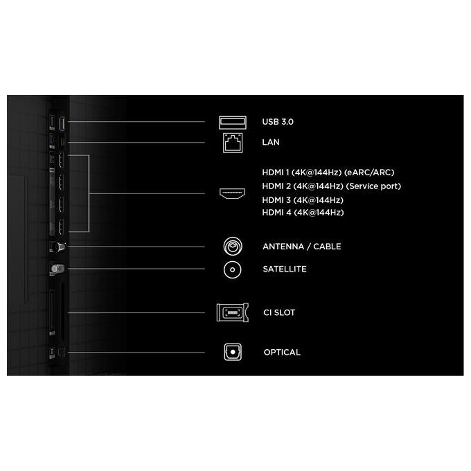 TCL 98C8L C8L TV 98'' SQD-Mini LED 4K Google TV 144Hz Dolby Vision Atmos Audio Bang and Olufsen