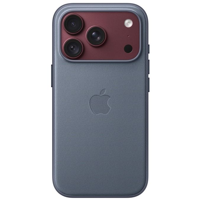Apple MKD54ZM-A Custodia MagSafe in tessuto TechWoven per iPhone 18 Pro compatibile con ricarica wireless colore Blu chambray