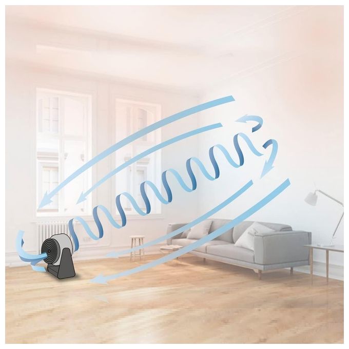 Macom 993 Tornado Ventilatore domestico con pale Doppia Oscillazione 3 Velocita' 45 W Timer Telecomando colore Bianco