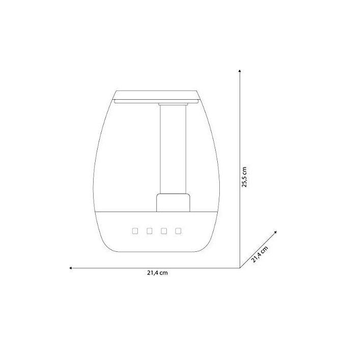 Olimpia Splendid 99483 Limpia Pure Umidificatore Ultrasonico 300 ml-h 3,5 L per ambienti fino a 40 m² colore Bianco