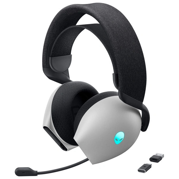 Dell 545-BBFW Alienware AW725H Cuffie da Gioco Wireless con Microfono Cancellazione Rumore Connessione Bluetooth e 2.4 GHz Durata Batteria fino a 55 Ore colore Nero