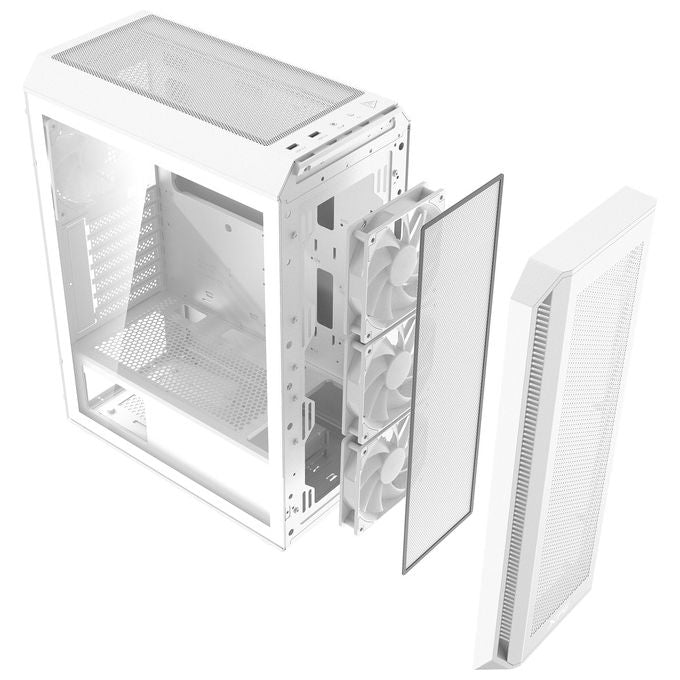 XPG 75261538 VALOR AIR PLUS Case PC Midi Tower ATX micro ATX Mini ITX con ventole ARGB 3x120 mm anteriore 1x120 mm posteriore colore Bianco